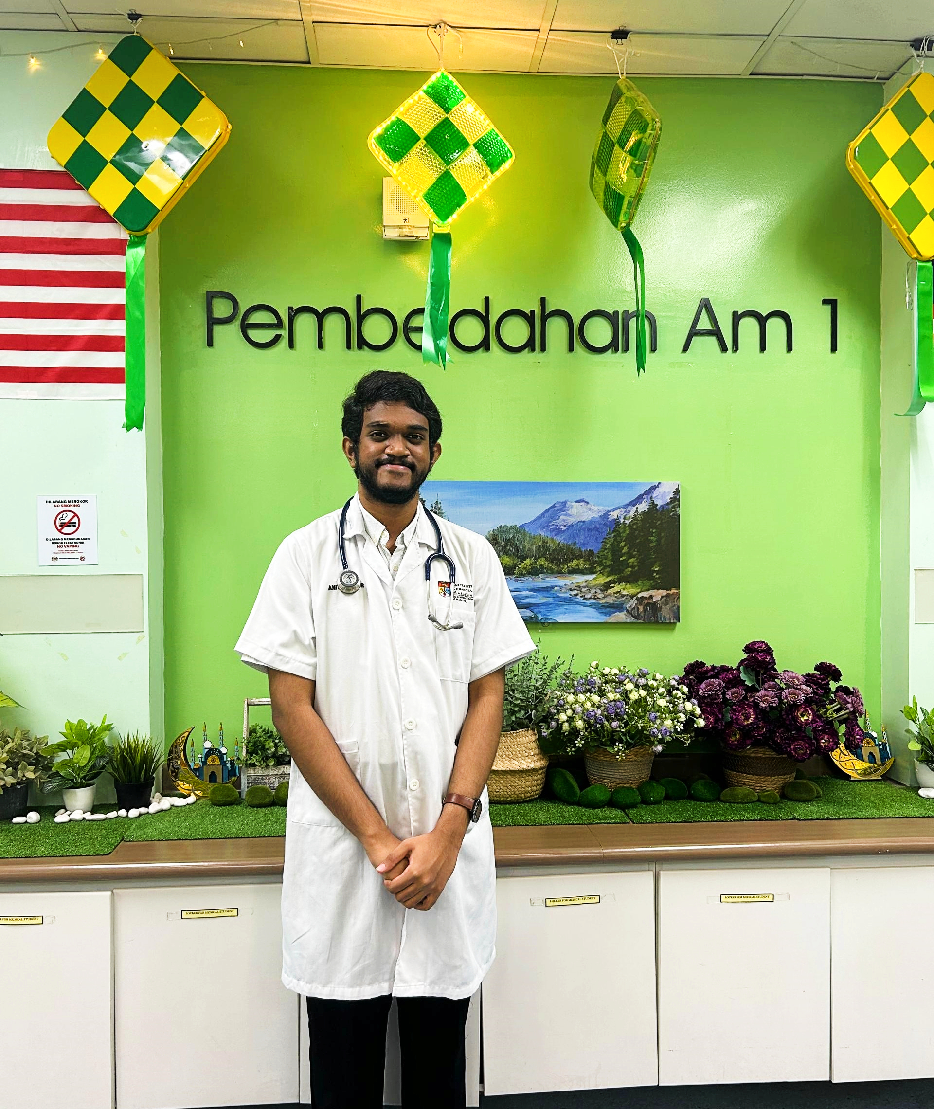 Anitej standing in the General Surgery ward.